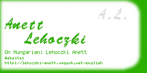 anett lehoczki business card